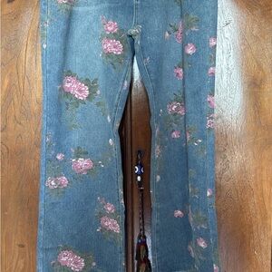 Floral Straight Leg Women's Jeans